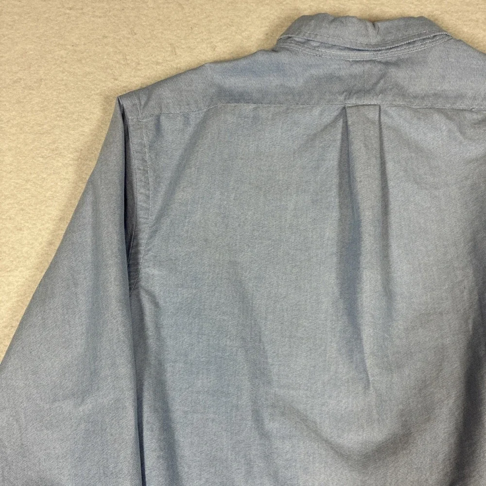 Polo Ralph Lauren Mens Slim Fit Chambray Oxford Shirt Long Sleeve XL Blue Preppy